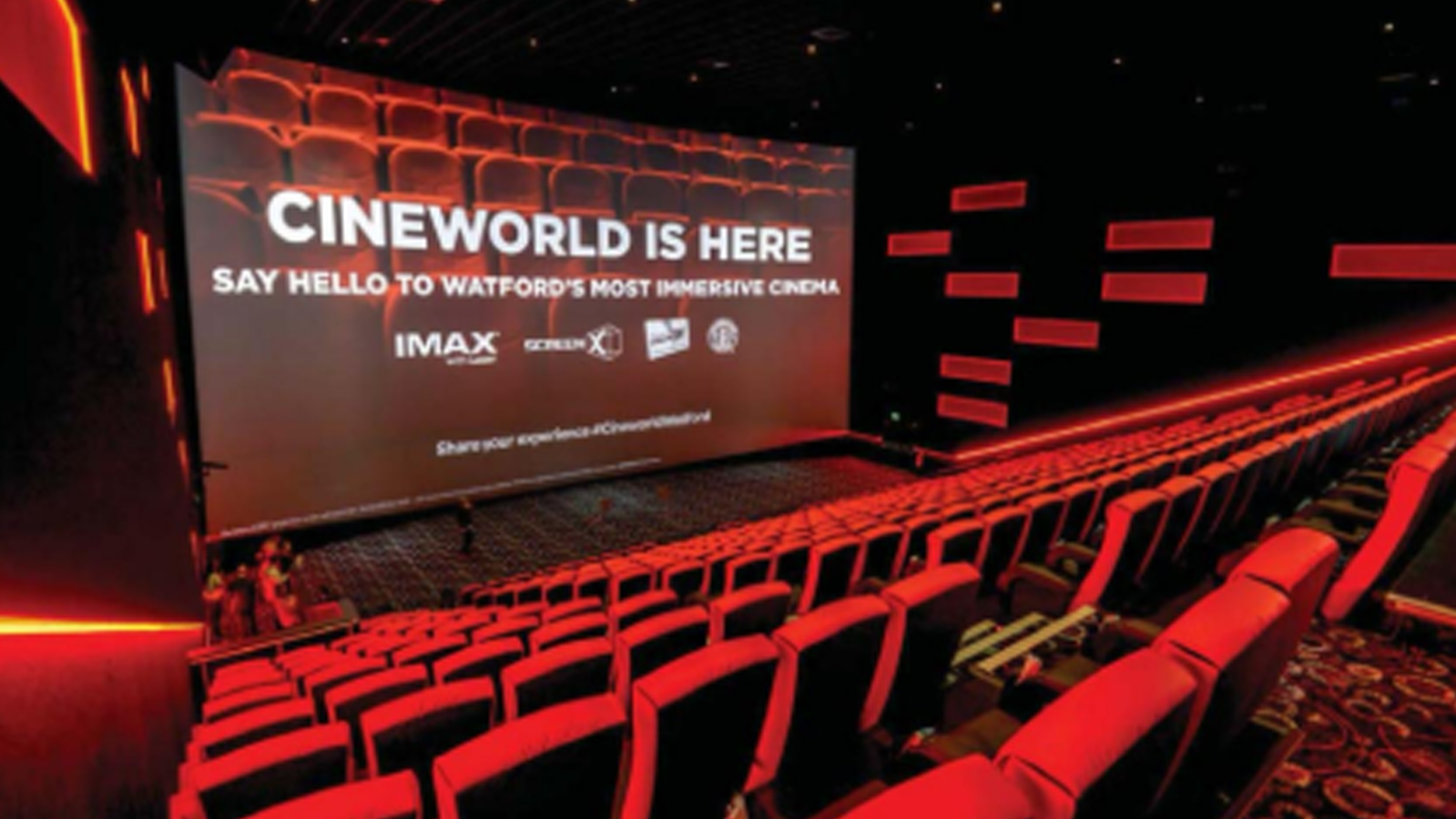 Cineworld Watford : Cinema Build Just for Comfort